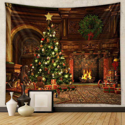 Decobites Christmas Tree Tapestry Wall Hanging for Festive Home Decor