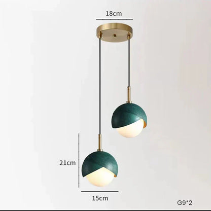 ثريا نحاسية زرقاء من DecorBites™ لجزيرة المطبخ والمطعم