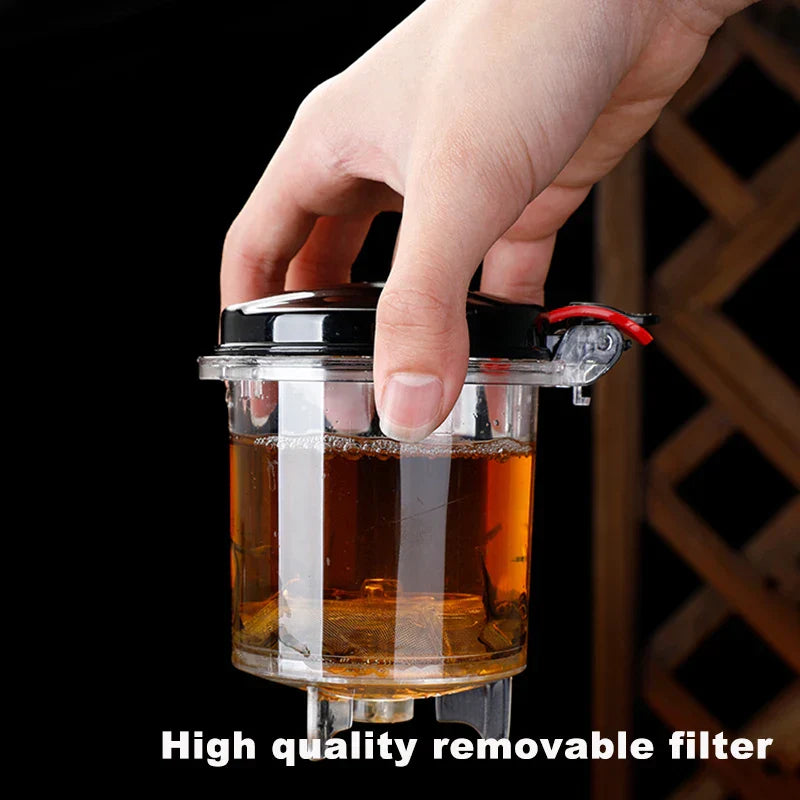 DecorBites™ Glass Tea Set with Infuser, Pu Erh Kettle, Gaiwan Pots - 900ml