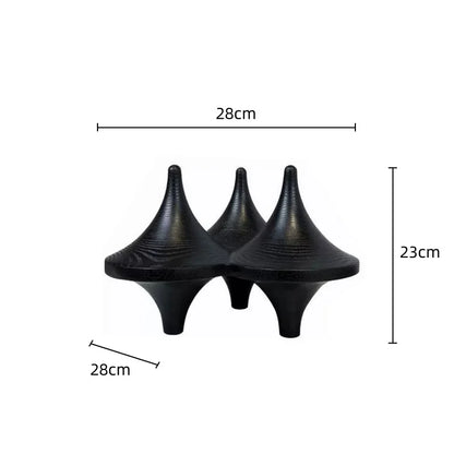 Adorno decorativo de resina DecorBites™: Giroscopio geométrico, triángulo y cono.