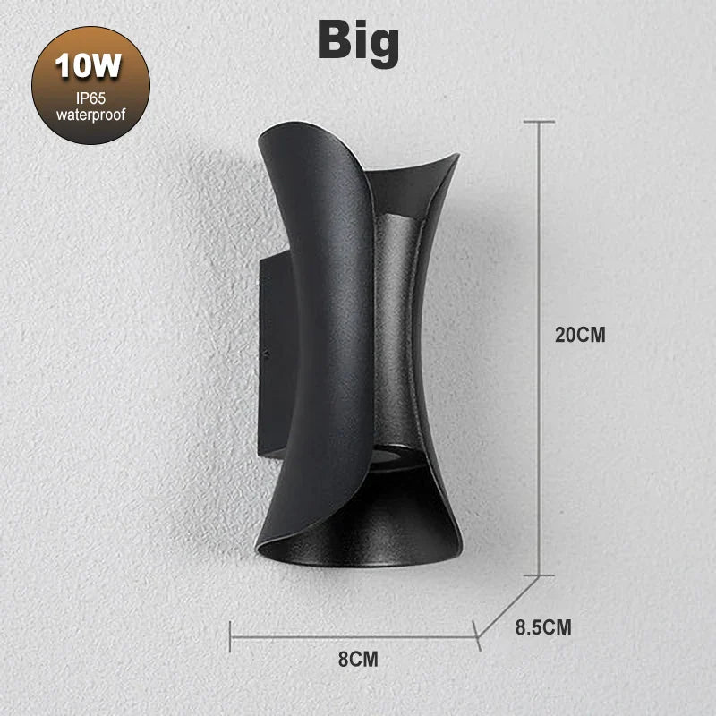 Aplique de pared LED impermeable DecorBites™ de 10 W, moderno y lujoso, para interiores y exteriores.