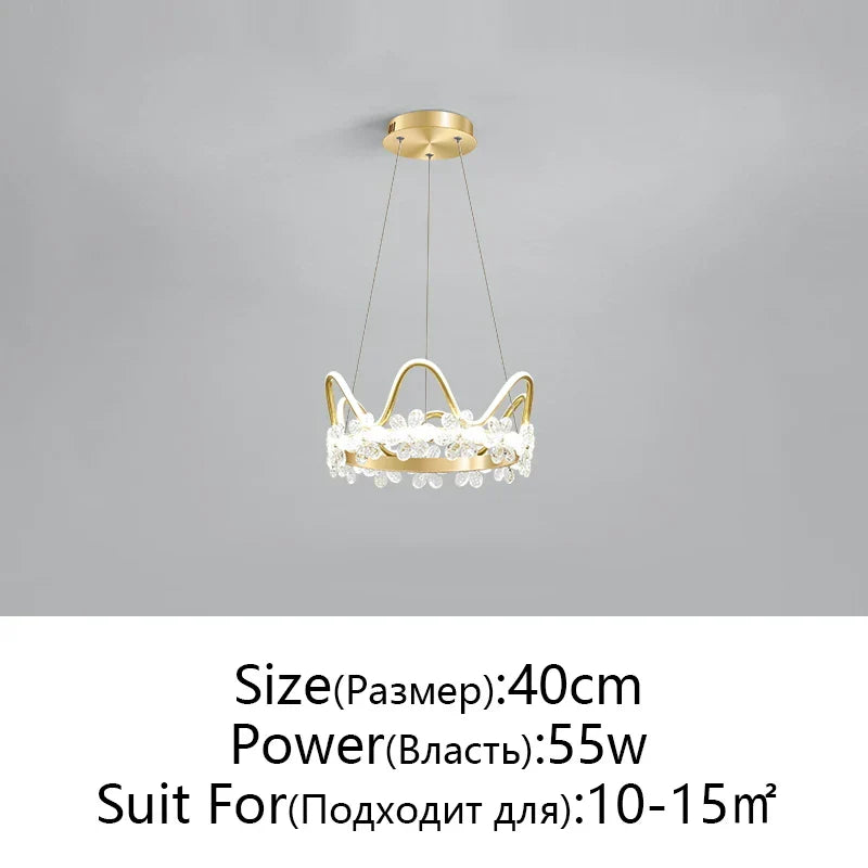 DecorBites™ Crystal Flower Ring Chandelier for Modern Living and Bedroom
