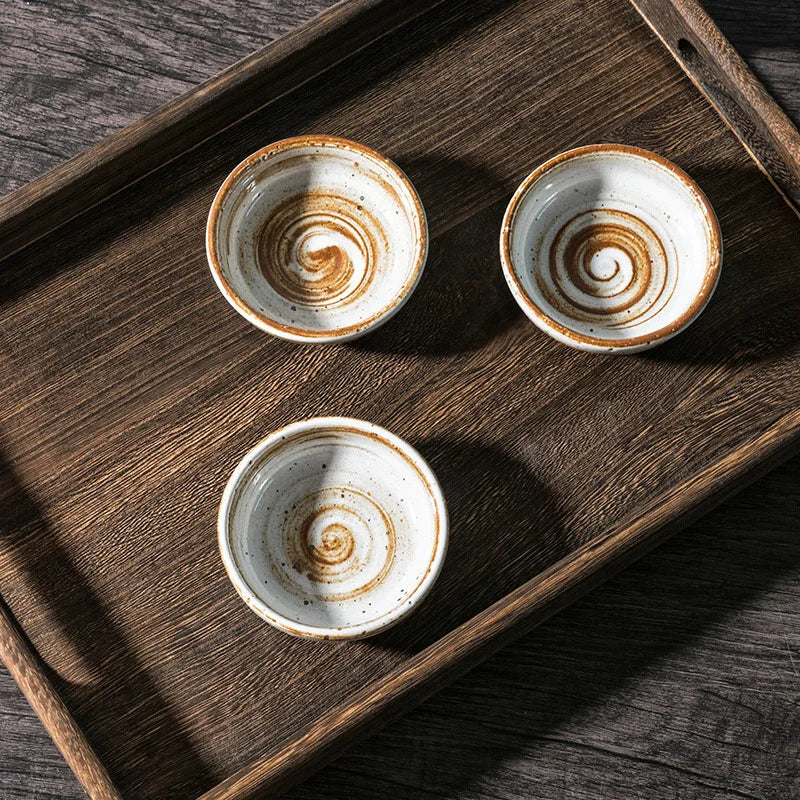 DecorBites™ Ceramic Seasoning Sauce Dish - Retro Kitchen Tableware