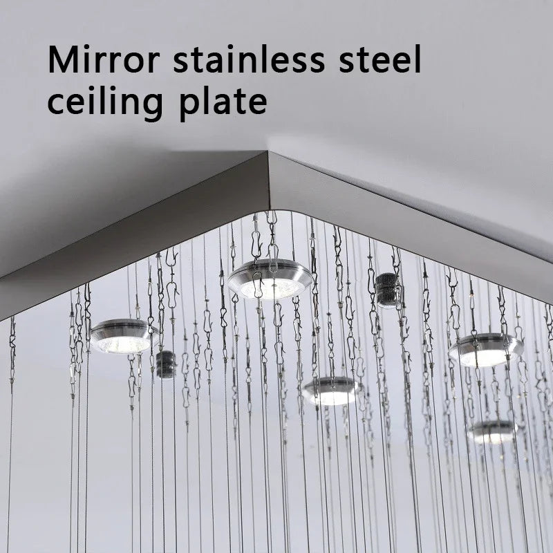 DecorBites™ Glass Stone Chandeliers: Modern Luxury LED Pendant Lights for Dining Room Art Decor