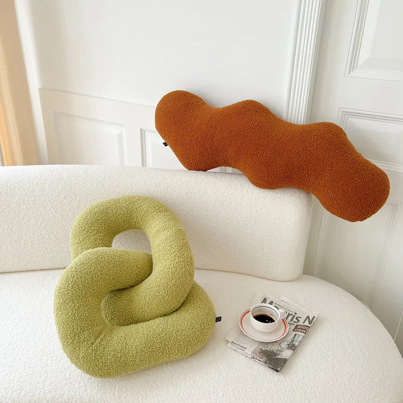 DecorBites™ Kids Comfort Knotted Cushion: Handmade & Bendable for Couch, Bed, Car, Office.