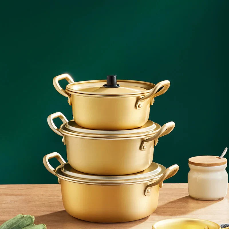 DecorBites™ Korean Ramen Cooking Pot Double Ear Soup Pot - Gas Stove Compatible, Home Kitchen