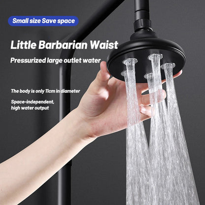 DecorBites™ Black High Pressure Mini Rainshower Shower Head for Water-saving Bath Experience