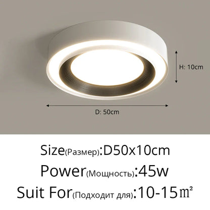 DecorBites™ LED Ceiling Lights: Modern Dimmable Square Circular Indoor Lighting for Bedroom, Balcony, Aisle