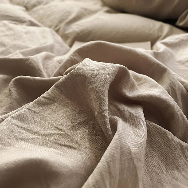 Microfiber Ruffles Bedding Set