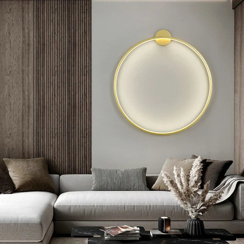Decorbites™ Anillo Dorado Negro LED Luz de Pared para Salón Dormitorio Lámpara de Pared
