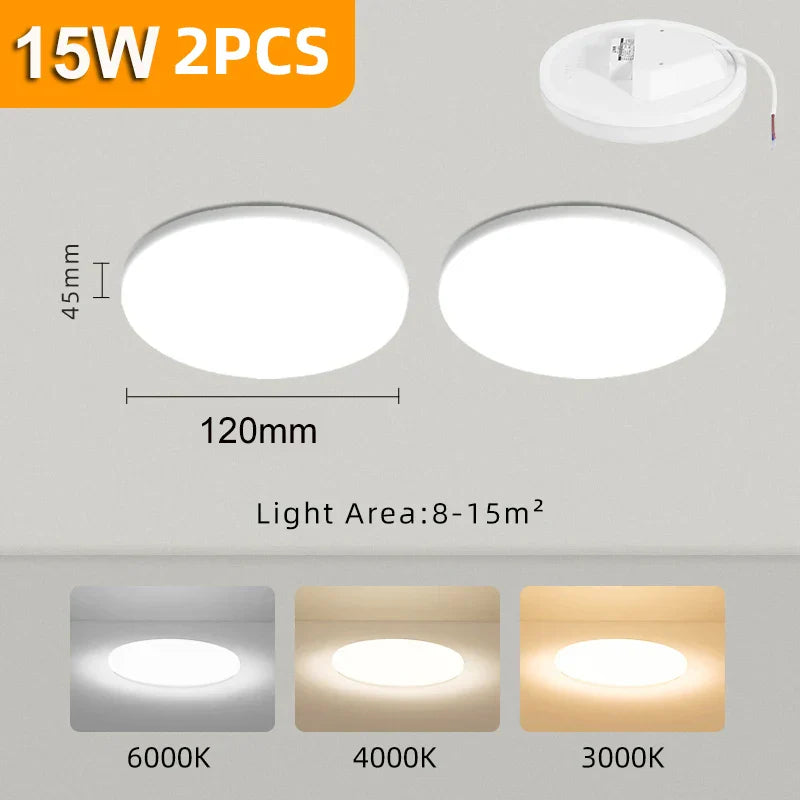 Lámpara de techo LED DecorBites™: Luminaria moderna de 220 V para sala de estar con diseño ultradelgado