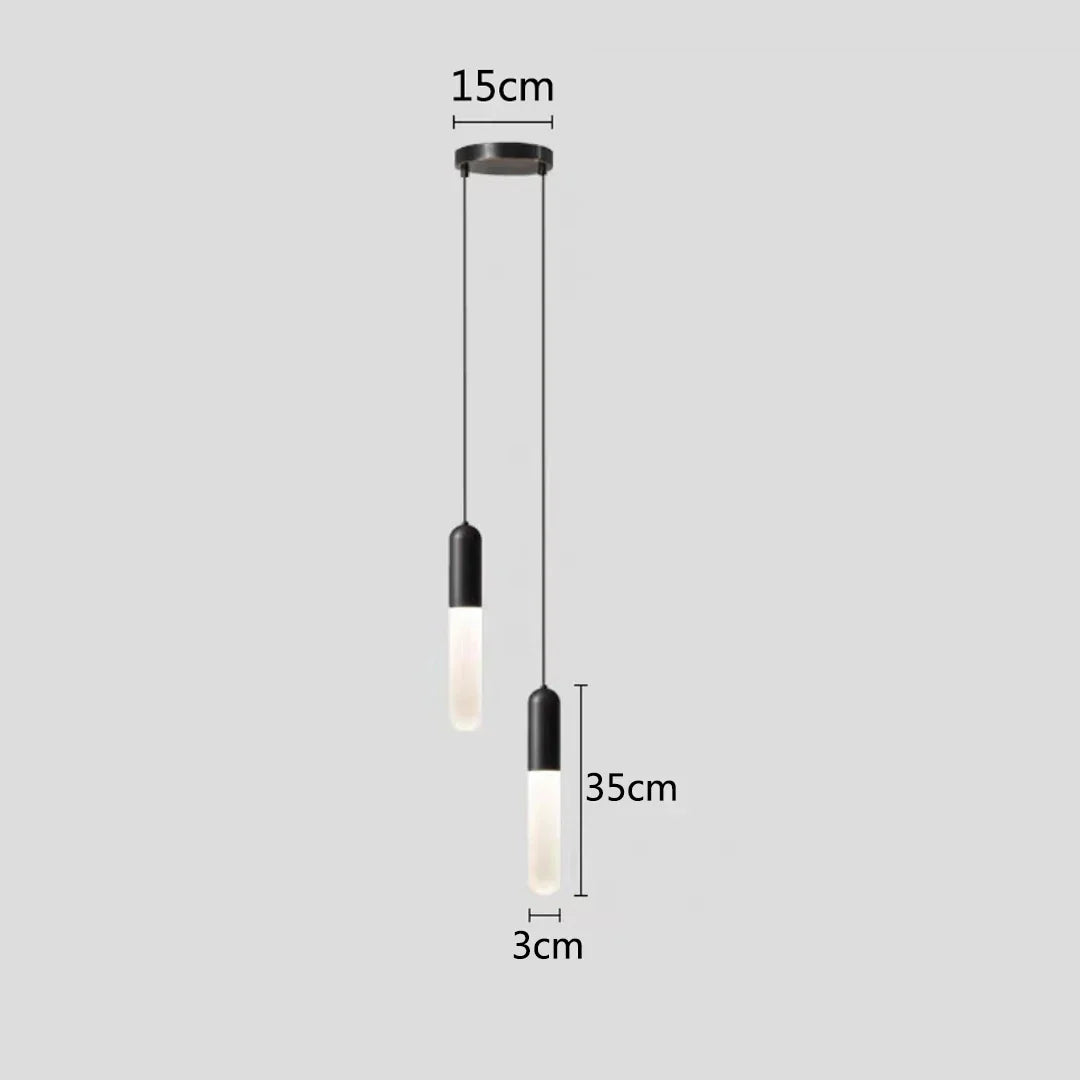 DecorBites™ Gold LED Pendant Lamp for Bedroom & Kitchen Lighting - Long Cable Suspended Fixture
