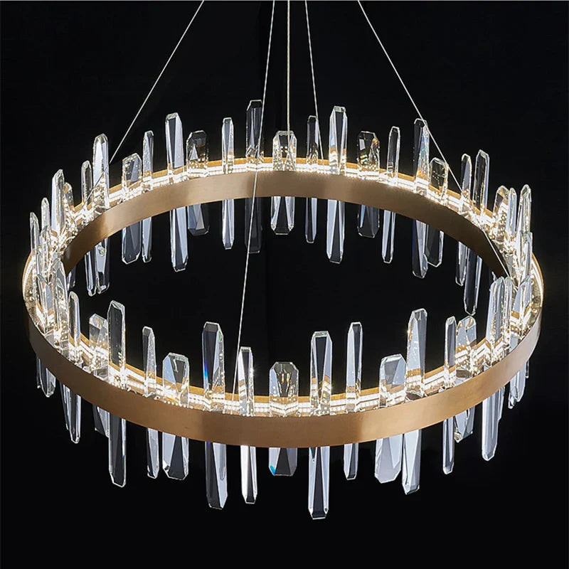 DecorBites™ K9 Luxury Pendant Chandelier, LED Indoor Lighting for Kitchen, Living Room, Bedroom