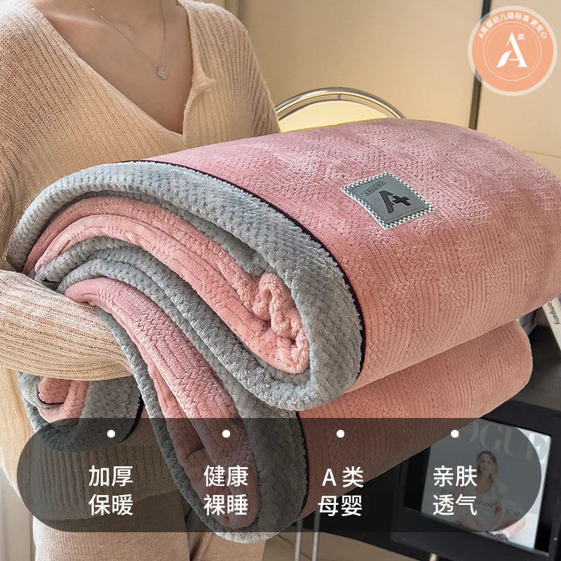 DecorBites™ Light Luxury Velvet Plush Cotton Blanket