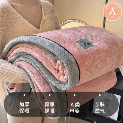 DecorBites™ Light Luxury Velvet Plush Cotton Blanket