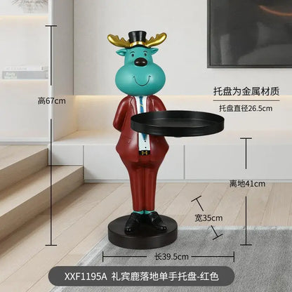 DecorBites™ Deer Landing Tray Ornament: Elegant Home Decor for Living Room, Entrance, or Housewarming Gift