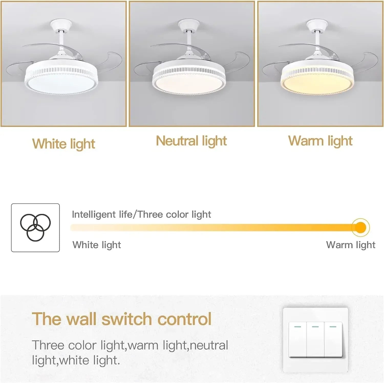 Decorbites™ Ventilador de Techo LED sin Aspas en Forma de Lámpara de Araña para Decoración Moderna de Hogar Inteligente