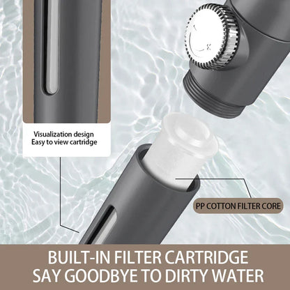 رأس دش DecorBites™ عالي الضغط قابل للتعديل مع 3 أوضاع وقاعدة خرطوم