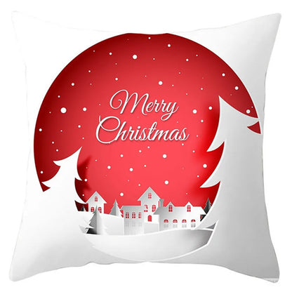 DecorBites™ Christmas Santa Claus Snowflake Pillow Cover 18x18inch