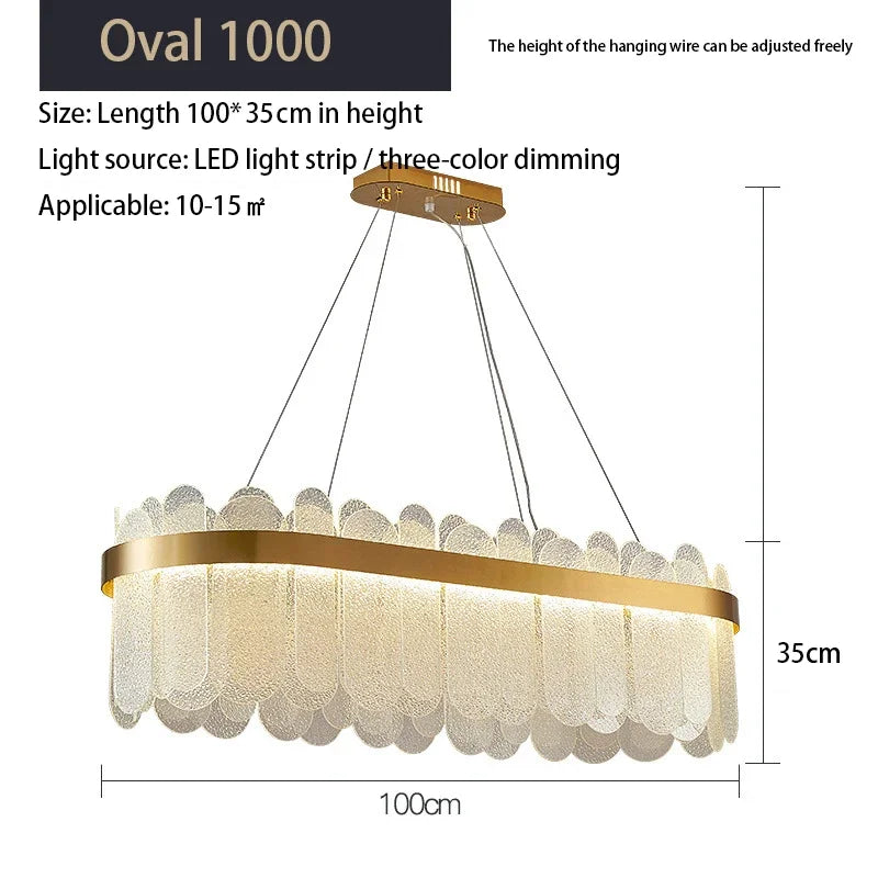 DecorBites™ Crystal LED Chandelier: Elegant Ceiling Lighting for Living Room, Bedroom, Hotel