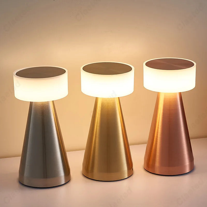 DecorBites™ LED Bar Table Lamp: USB Rechargeable Touch Sensor Night Light