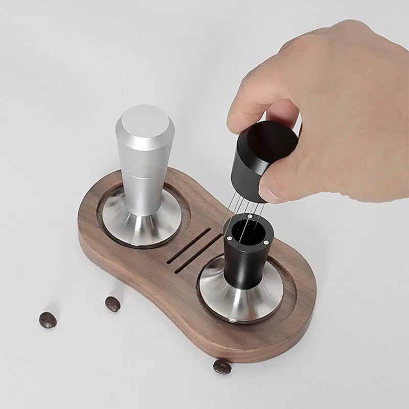 DecorBites™ Coffee Distributor & Tamper Set with Magnetic Stirrer and WDT Tool