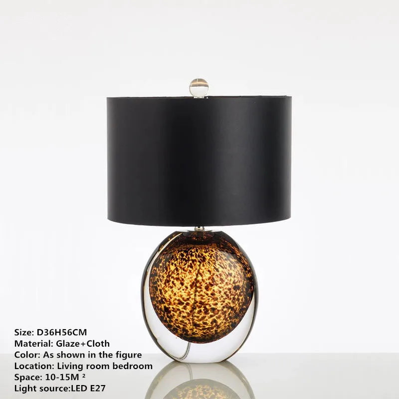 Lámpara de Mesa Glaze™ Decorbites: Luz de Escritorio LED de Arte Moderno para Hogar y Hotel
