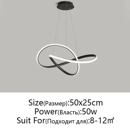 DecorBites™ LED Chandelier Light: Modern Aluminum Acrylic Pendant for Dining Room & Restaurant