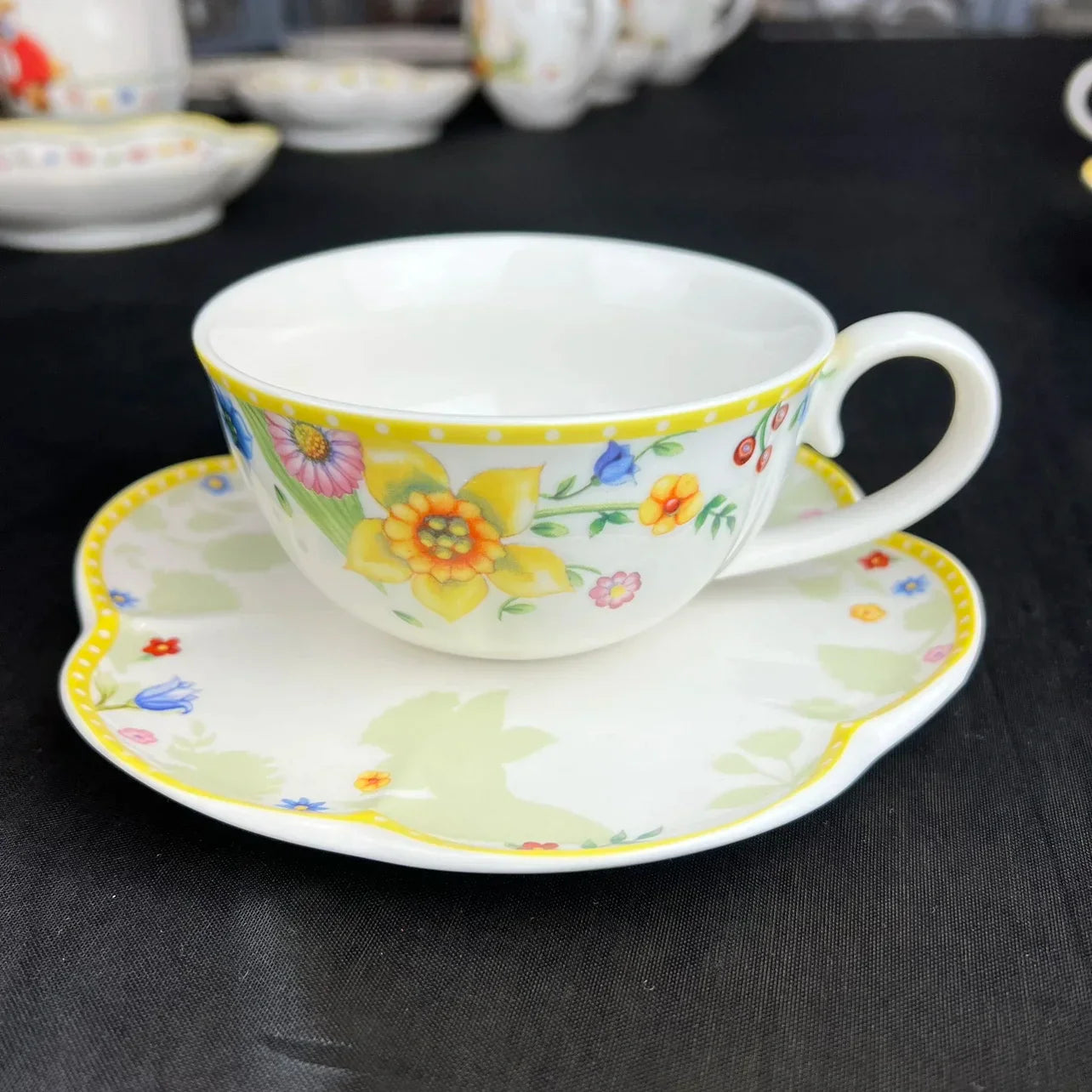 DecorBites™ Easter Tulip Dinnerware Set & Serving Pieces for Home Kitchen.