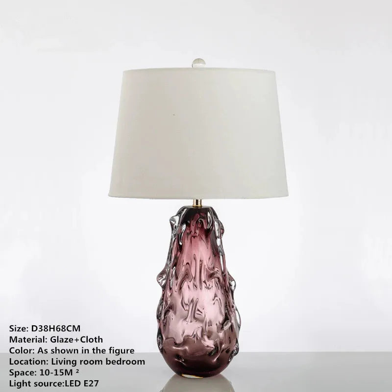 Lámpara de Mesa Glaze™ Decorbites: Luz de Escritorio LED de Arte Moderno para Hogar y Hotel
