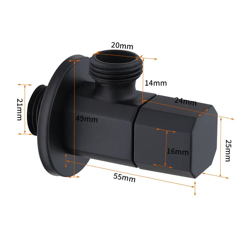 DecorBites™ Brushed Gold Corner Valve Water Control for Bathroom Taps