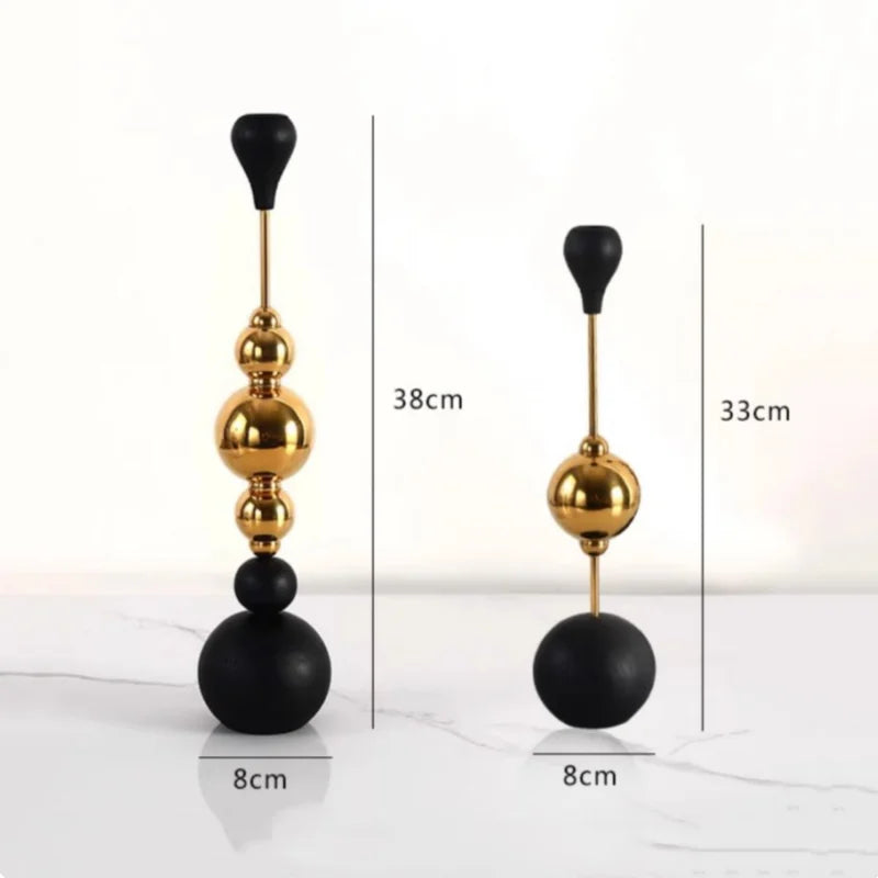 DecorBites™ Golden Stainless Steel Candle Holder for Wedding Decor