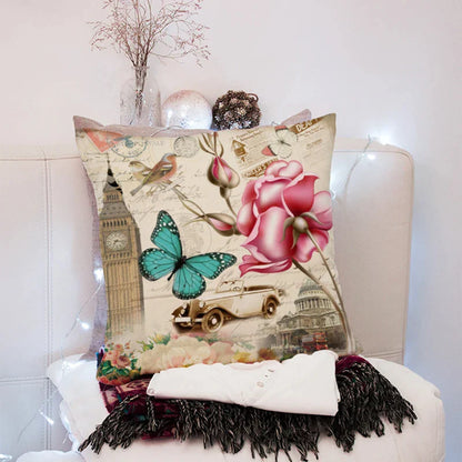 وسادة DecorBites™‎ بلون الخوخ مقاس 45×45 سم لغرفة المعيشة والأريكة والسرير والكرسي والمكتب