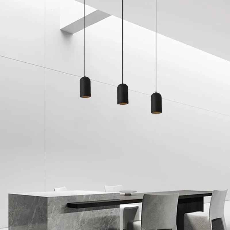 Lámpara colgante LED DecorBites™ de travertino negro para iluminación interior moderna