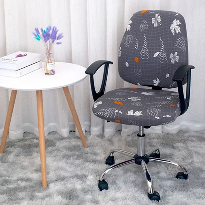 Decobites Printed Spandex Chair Cover: Universal Office Chair Protector for Comfort and Style