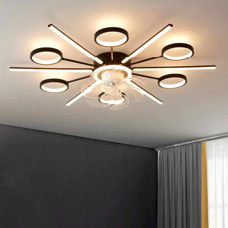 White Bladeless Ceiling Fan 12-Head Kids Room