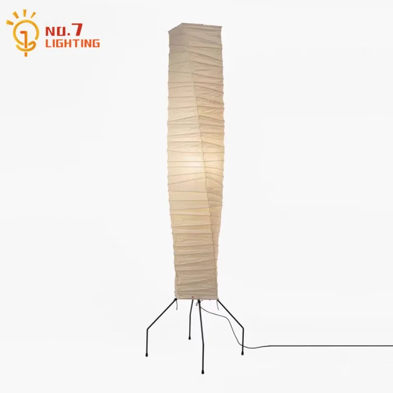 ديكور بايتس™ مصباح أرضي أكاري نوغوتشي LED E27 من ورق الأرز، ديكور فني قائم لغرفة المعيشة