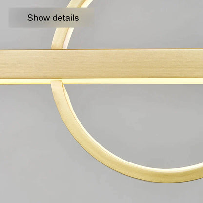 Lámpara de araña geométrica de cobre DecorBites™: Ambiente minimalista para bares y restaurantes