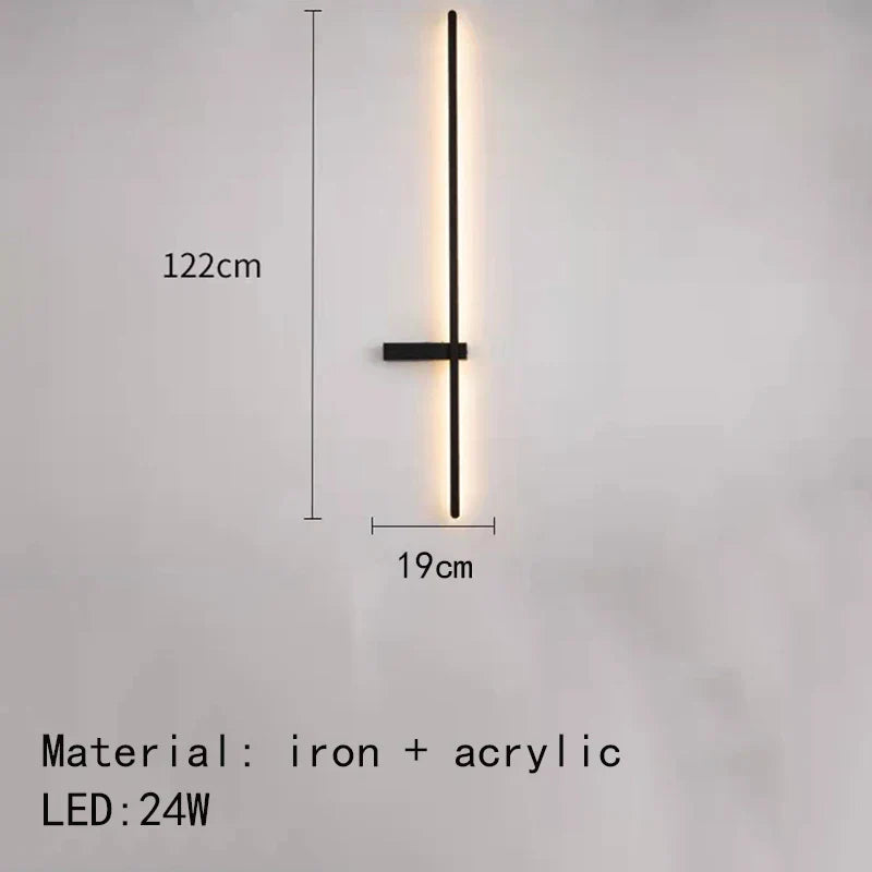 DecorBites™ LED Wall Lights: Modern Black White Aluminium Sconce Lamp for Living Room Bedroom