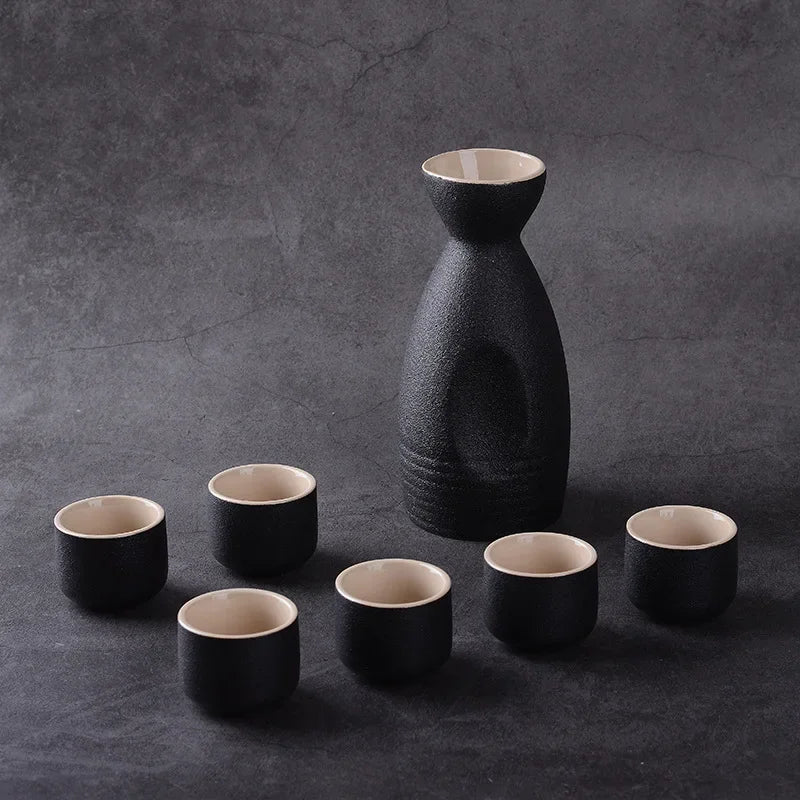 Decorbites™ Juego de Sake Cerámico Japonés - Artesanía Tradicional en Utensilios de Bebida