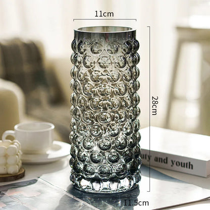 DecorBites™ Droplet Glass Vase Hydroponics Plant Pots for Table Decoration and Floral Arrangement