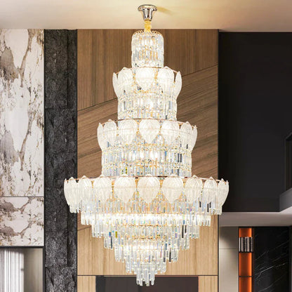 DecorBites™ Crystal Duplex Villa Chandelier: Elegant Loft Apartment Light Luxury for Fashionable Living Rooms.