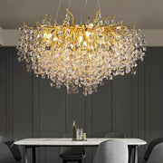 Gold Crystal Branch Chandelier G9 For Kitchen Island