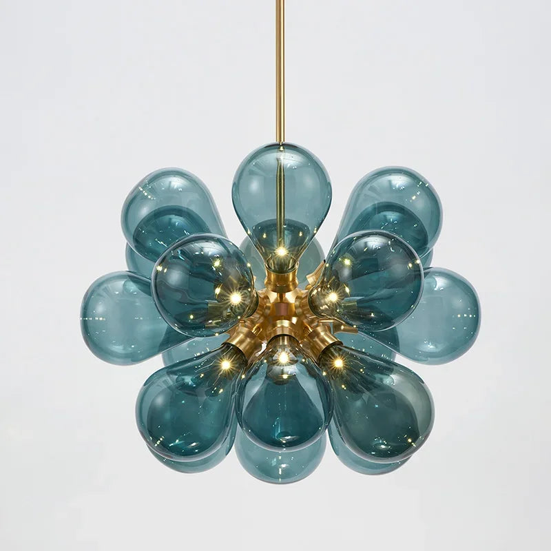 DecorBites™ Glass Bubble Chandelier Ceiling Pendant Light for Modern Living Room Decor
