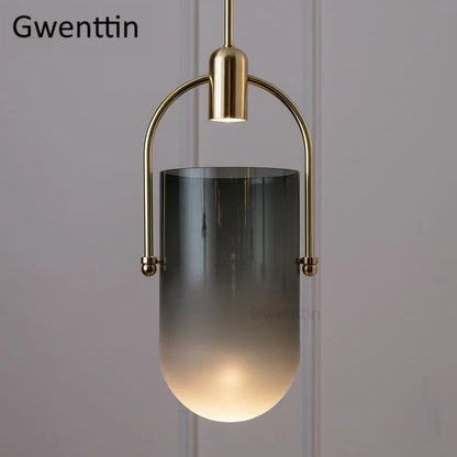 DecorBites™ Bucket Glass Pendant Lamp LED Modern Hanging Lights for Dining Room Kitchen Home Décor