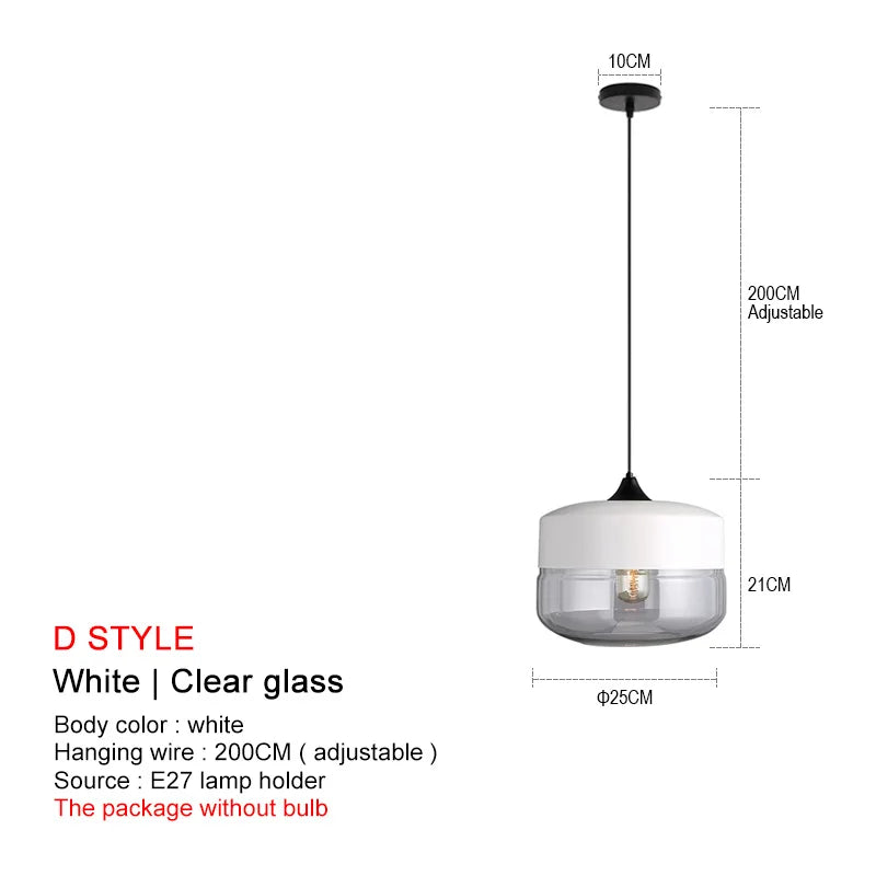 ثريا ديكوربايتس™ الزجاجية السوداء: ثريا نورديك عصرية لغرفة الطعام والمطبخ وغرفة النوم والمطعم