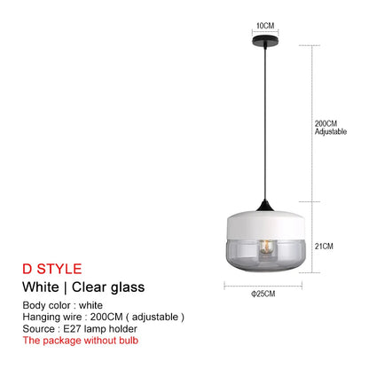 ثريا ديكوربايتس™ الزجاجية السوداء: ثريا نورديك عصرية لغرفة الطعام والمطبخ وغرفة النوم والمطعم