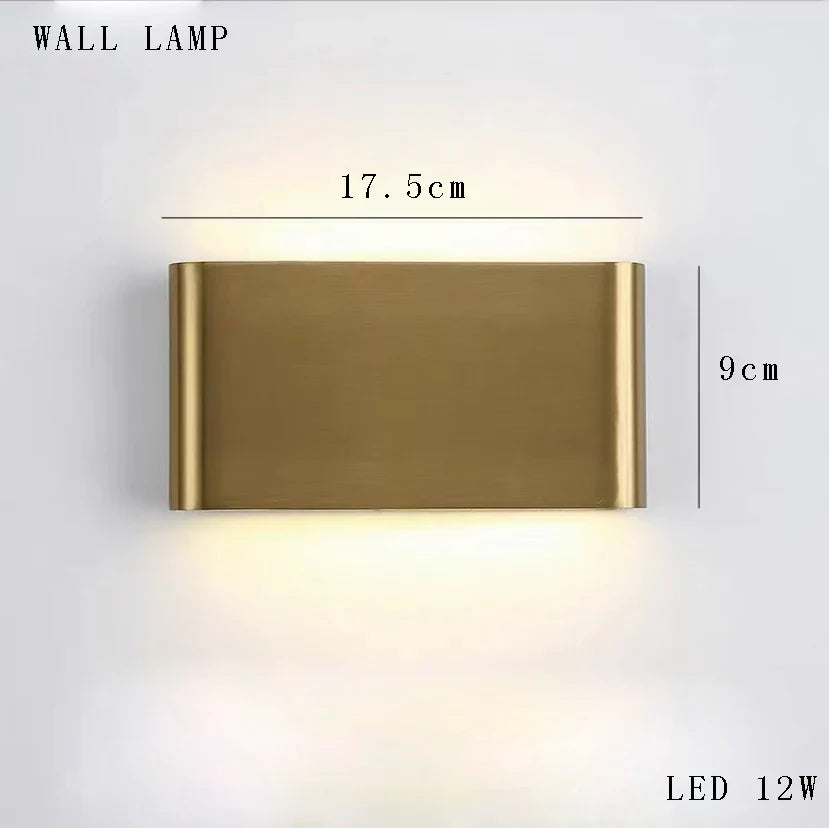 DecorBites™ Large Metal Gold Wall Sconce Lamps LED Modern Luxury Home Decor Light