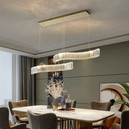 DecorBites™ Crystal LED Chandelier for Modern Luxury Living and Dining Rooms
