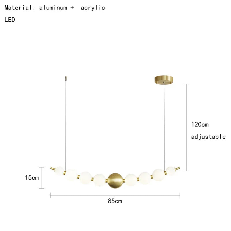 DecorBites™ Brass Round LED Pendant Lights Adjustable Wire Copper Aluminium Lamps